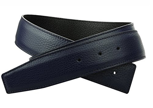 Blauer Wendegürtel in echt Leder für Herren & Damen 4 cm Breiter Gürtel in Blau