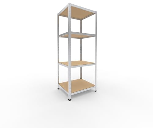 shelfplaza Home 180x70x60cm Schwerlastregal verzinkt mit 4 Böden x 175kg | Kellerregal · Lagerregal · Metallregal · Regale für Kellerraum · Steckregal · Abstellraum Regal