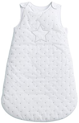 Vertbaudet Ärmelloser Baby Schlafsack STERNENREGEN weiß Bedruckt 60CM