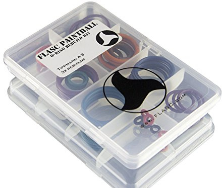 Flasc Paintball Tippmann A5/X7 Classic O_RINGS Rebuild Kit, 1 Set (Schwarz, Grau), 3 x farbcodiert, für Paintball-Marker-Reparatur und Wartung