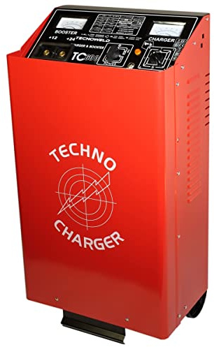 TECNOWELD - Chargeur de Batterie 12-24V TC600 - Démarreur Professionnel 700Ah pour Camion, Voiture et Tracteur - Charge Lente/Rapide avec Télécommande de Démarrage et Câbles