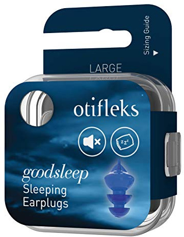 Otifleks Ohrstöpsel gegen Schnarchen und Fluglärm, Silikon, Thermoaktives Elastomer, Größe L