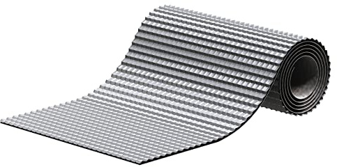 Sarei Kaminanschlussband grau, Wandanschlussband, 300 mm x 5m, selbstklebend, Dach, Kamin, Wand, Schornstein, Alu-Flex, formfähig, für dichte Anschlüsse