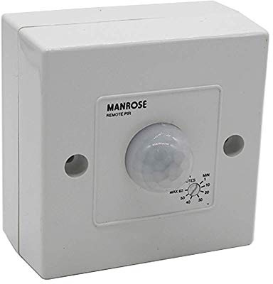 Manrose PIR + Timer 1362 Extractor Fan Condensation For Inline Fan Bathroom | Sensitive to movement will switch the fan on when someone, Incorporates a time delay switch, Range 5 metres