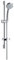 hansgrohe Croma 100 - shower set with shower head, shower bar 65cm, shower hose 160cm, shower head holder and soap dish, hand shower with 4 sprays, chrome, 27772000