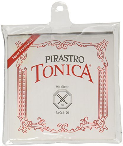 Pirastro 4120 Tonica Synthetic Core Violin String Set, E-Loop Envelope, 4/4 Size