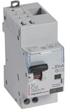 410712 Legrand Disjoncteur différentiel 10A type AC 30mA - DX³4500 1P+N