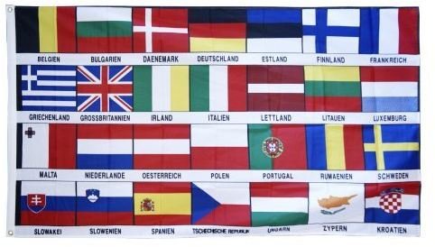 Digni® Drapeau 28 Etats de l'Union Européenne UE - 90 x 150 cm