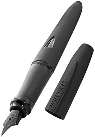 ONLINE Füller Switch Expert, Patronen-Füller & Touchpen in einem, für Tablets & Smartphones, Multifunktions-Stift inkl. Standard-Tintenpatronen, Schwarz, Iridiumfeder, Federstärke M 1 Stück (1er Pack)
