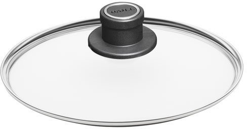 Woll Sicherheitsglasdeckel, rund, Ø 34 cm, Deckelknopf mit permanenter Entlüftung, Edelstahleinfassung, transparent, backofenfest bis 250°