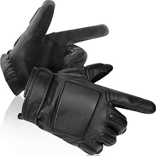 normani Security Lederfingerhandschuhe mit Protektoren und Kevlar®-Einlage Lawbringer Größe S