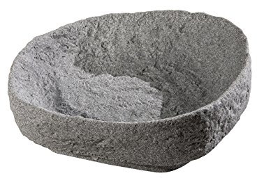 GreenLife Pflanzschale für Dekor-Regenspeicher Hinkelstein, granitgrau, 47 x 47 x 16 cm, G0000428