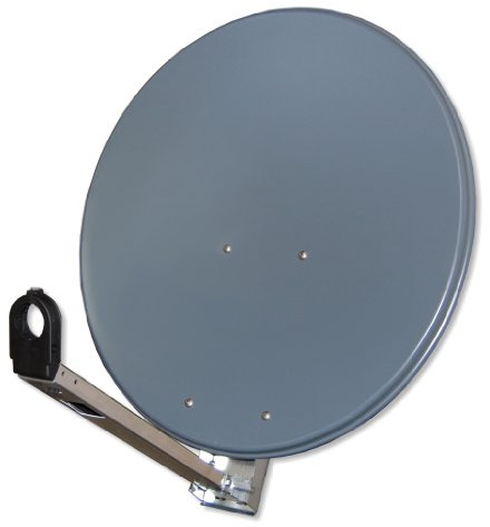 Gibertini OP65 L, 65cm Spiegel, Anthrazit | Alu Satellitenschüssel | wetterfeste & extrem stabile Antenne