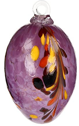 Marolin Handgefertigtes Osterei aus Glas, Flieder
