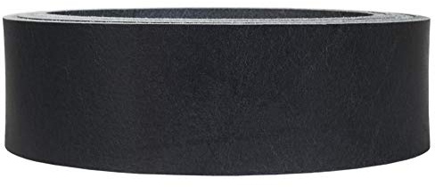 Wasserbüffel Lederriemen Florida, Büffelleder mit Wachsfinish, Antik-Glanz und Pull Up Effekt. Kombiniert gegerbt. Ca. 120cm lang und ca. 3,5mm dick schwarz-5cm breit