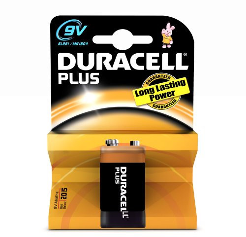Duracell 9V Plus - non-rechargeable batteries (Alkaline, Prismatic, -20 - 54 °C, 9V, Alkaline-Manganese Dioxide, 26.5 x 17.5 x 48.5 mm)