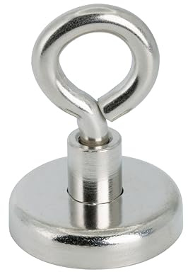 Magnet de Sujeción de Ferrita Con Cebolio M6 Para Colgar, Sostener O Mostrar Elementos - 32mm de Diámetro x 45mm de Alto - 5.8kg - Norte - Paquete de 20
