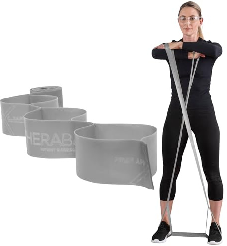 THERABAND Gymnastikband CLX Widerstand Band mit Schlaufen, Silver - Super Heavy, 1