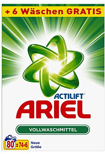 Ariel Detergente en Polvo Regular, 5,2 kg (1 x 80 lavados)