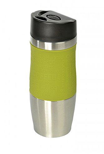 WELLGRO® Thermobecher 400 ml - Edelstahl - BPA-frei - Isolierbecher - Farbe wählbar, Farbe:Grün