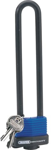 Draper 62952 U Bar Extra Long Shackle Lock with 2 Keys , Blue