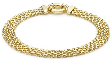 Carissima Gold Damen Armband 9k (375) Gold Bismarck 19cm/7.5zoll