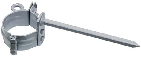INEFA Rohrschelle mit Schlagstift 110mm x DN85 Grau | Dachrinnenzubehör aus kunststoffbeschichtetem Stahl, einfache Montage, Made in Germany