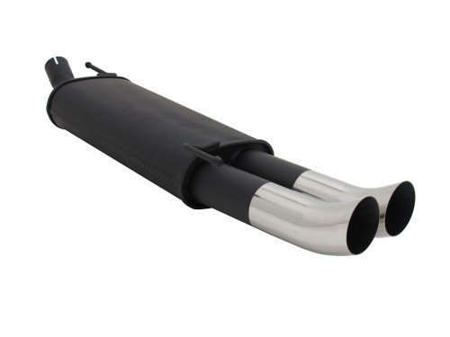 Novus Endschalldämpfer 2 x 76 mm D-T-M Stahl für Golf III-1HXO/1EXO, Golf IV Cabrio , Golf IV Cabrio-1 E7