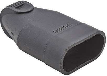 DEBFLEX - Enchufe hembra 2P 6A, salida recta del cable, color negro