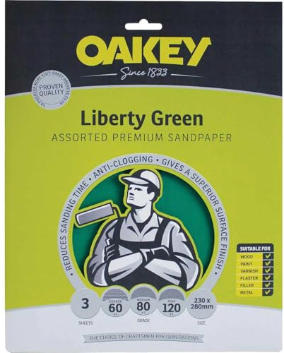 Multi Purpose Green Aluminium Oxide Sheets 230 x 280mm Assorted (3)