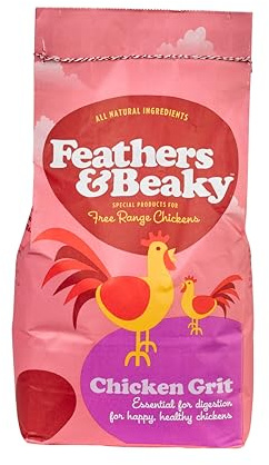 Feathers & Beaky | Chicken Grit | Produces Strong Bones & Shells | Aids Digestion | Made in the UK (5kg)