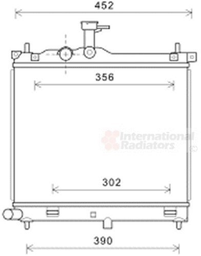 VAN WEZEL Radiatore, Raffreddamento motore 82002291 Compatibile con: HYUNDAI i10 I