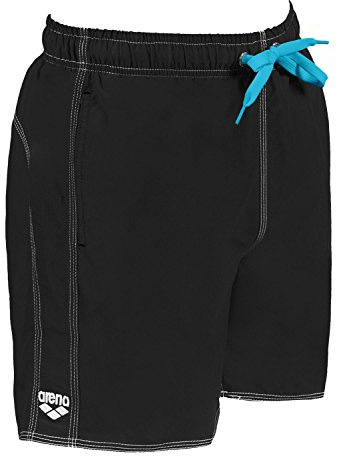 arena herr badshorts basic solid boxer (snabbtorkande, dragsko, mjukt material) Svart (Black-white) Small