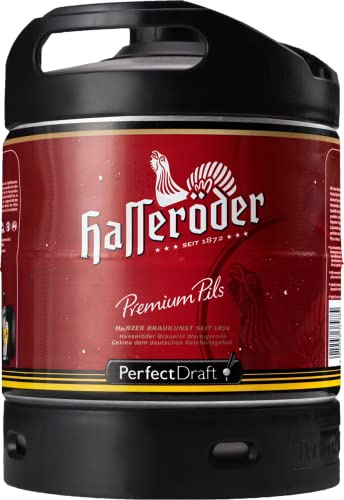 Hasseröder Premium Pils Bier Perfect Draft (1 x 6l) MEHRWEG Fassbier, Die Verpackung kann variieren.