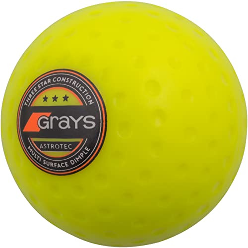 GRAYS Unisex Astrotec hockeyboll, gul, en storlek