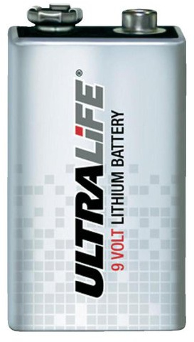 2x Ultralife Lithium Batterie 9 Volt, E-Block, U9VL, U9VL-J 1200mAh