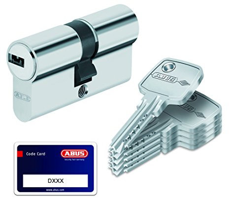 Abus - Cilindro per porta, con serratura con chiave, Argento, 27065