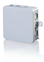 F-tronic 10 Stück Abzweigdosen/Verteilerdosen Aufputz Feuchtraum IP 54, 100mm x 100mm x 40mm, E114, Grau, Silber, Polyethylen (PE), Polypropylen