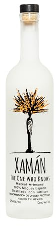 Mezcal Xamán Citrus, Espadín Joven Distillato con Agrumi Mescal Artigianale Messicano, 100% Agave, Blanco 70cl, 42% Vol Mezcal Versatile, Delizioso nei Cocktail o da Gustare da Solo