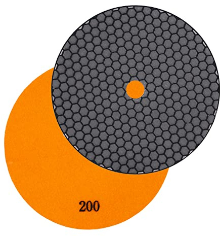 Profi Diamant-Schleifpad für Trockenschliff D 125mm Körnung 200 Klettaufnahme für Naturstein Kunststein Granit Marmor Glas Keramik Fliesen