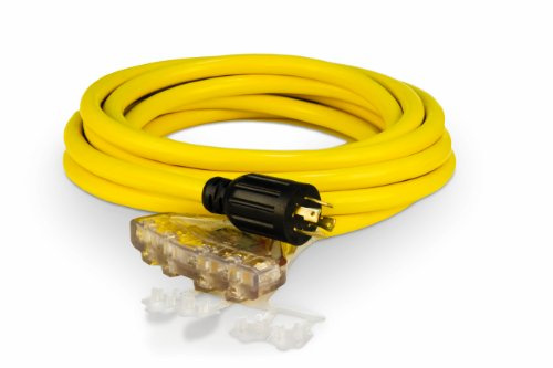 Champion Power Equipment 25-Foot 30-Amp 125/250-Volt Fan-Style Generator Extension Cord (L14-30P to four 5-20R)