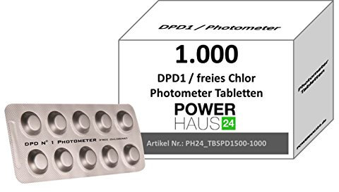 POWERHAUS24® - 1.000 Photometer Testtabletten - freies Chor DPD 1