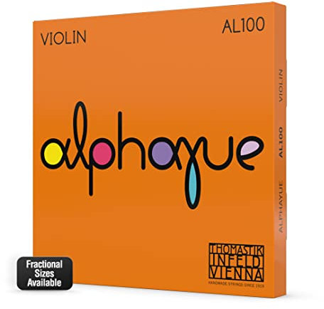 Thomastik 633439 Saiten für Violine ALPHAYUE Nylonkern, Satz 3/4 Mensur 305mm / 12 Zoll