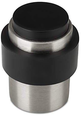 STOPPLA® Türstopper SKOLL aus Edelstahl für Boden oder Wand - Stabiler Bodentürstopper mit Gummi Türpuffer