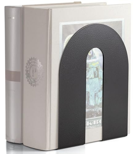 Officemate Heavy Duty 10 Bookends, Non-Skid Base, Black, Pair (93142)