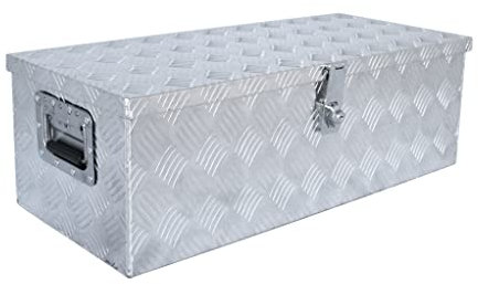 VINTEC 73516 Alu Transportbox VT 55 (Universell einsetzbar, Handverlötet, aus massivem Vollmetall (Alu 1,7 mm)), silber