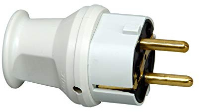Kopp 179704006 Schutzkontakt-Stecker mit Knickschutz klein Grau