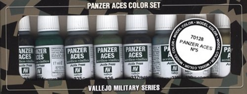 Vallejo 070128 Farbset, Set 5 - Panzer - Uniformen III, 8x17 ml