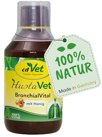 cdVet BronchialVital 250 ml – flüssiges Ergänzungsfuttermittel zur Unterstützung der Atemwege und Immunabwehr für Hunde und Katzen