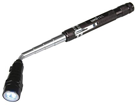 UNITEC LED Teleskop Taschenlampe mit Magnet, schwarz